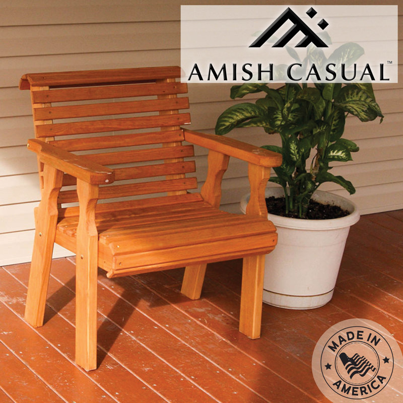 Amish Casual Pine Outdoor Dining Armchair Wayfair 